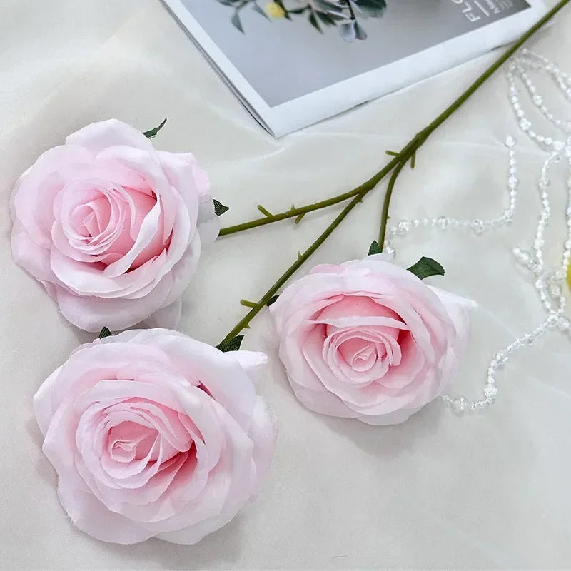 branches de roses artificielles en soie pour décoration élégante - vue 25 sur 40
