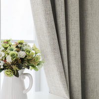 Rideau occultant faux lin extra long sur mesure