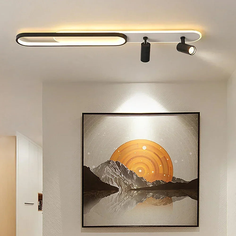 plafonnier moderne à leds avec projecteur pour décoration maison - vue 5 sur 26