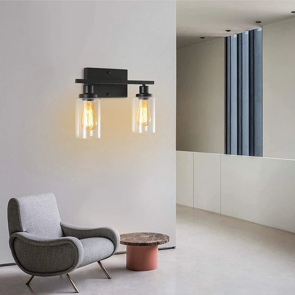 Applique murale américaine industrielle Vintage Style Loft applique murale pour chevet applique murale verre fer Art Edison LED luminaires