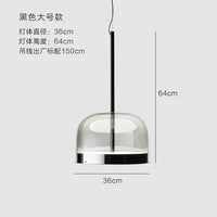 suspension en verre design nordique led moderne