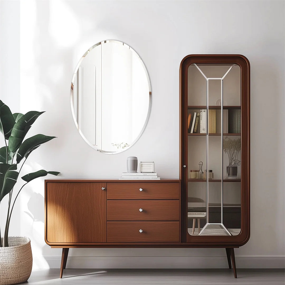 miroir décoratif ovale sans cadre pour intérieur élégant - vue 4 sur 8