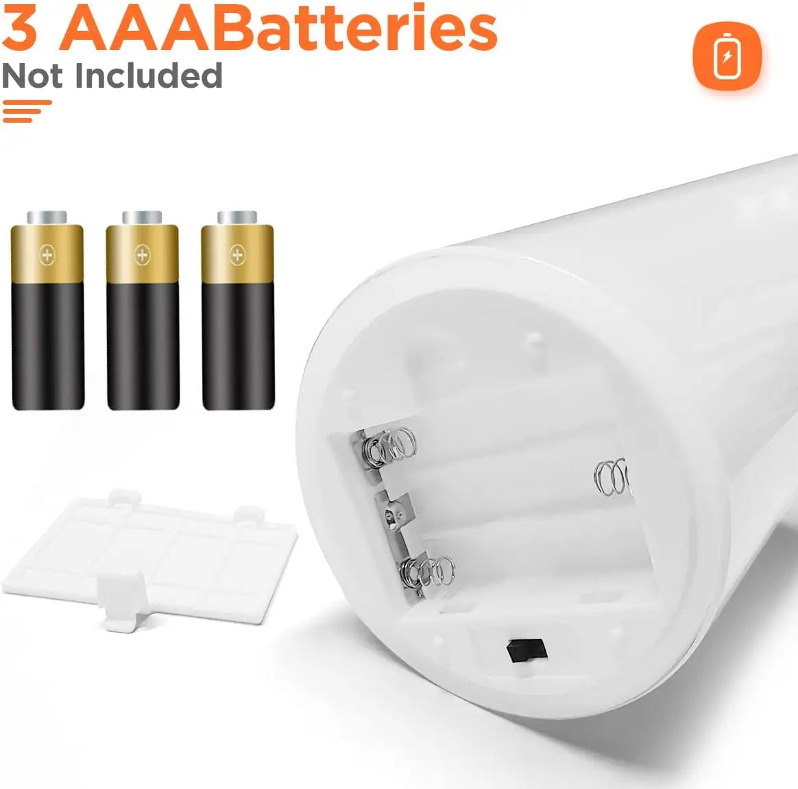 bougie pilier led rechargeable décorative avec télécommande en tube 3D - vue 4 sur 12