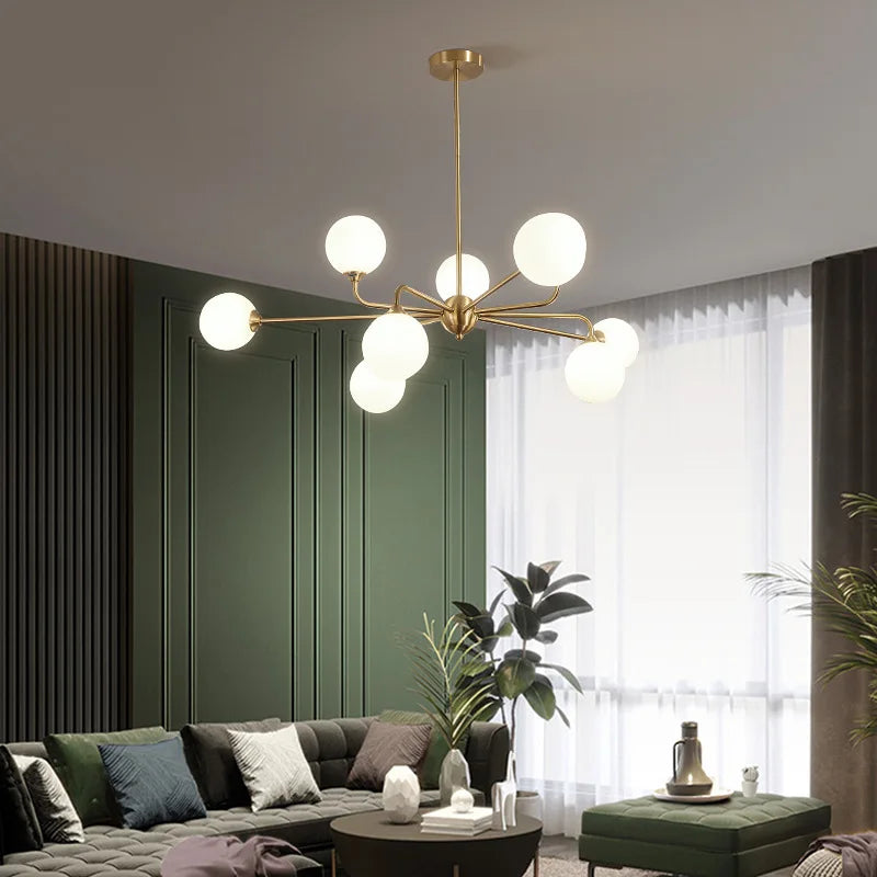 plafonnier led suspendu design nordique moderne éclairage intérieur décoratif - vue 4 sur 14