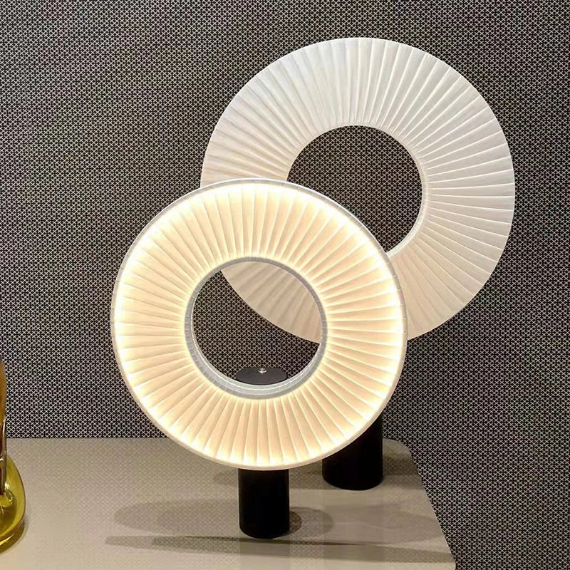 lustre moderne en tissu iris led pour décoration d'hôtel