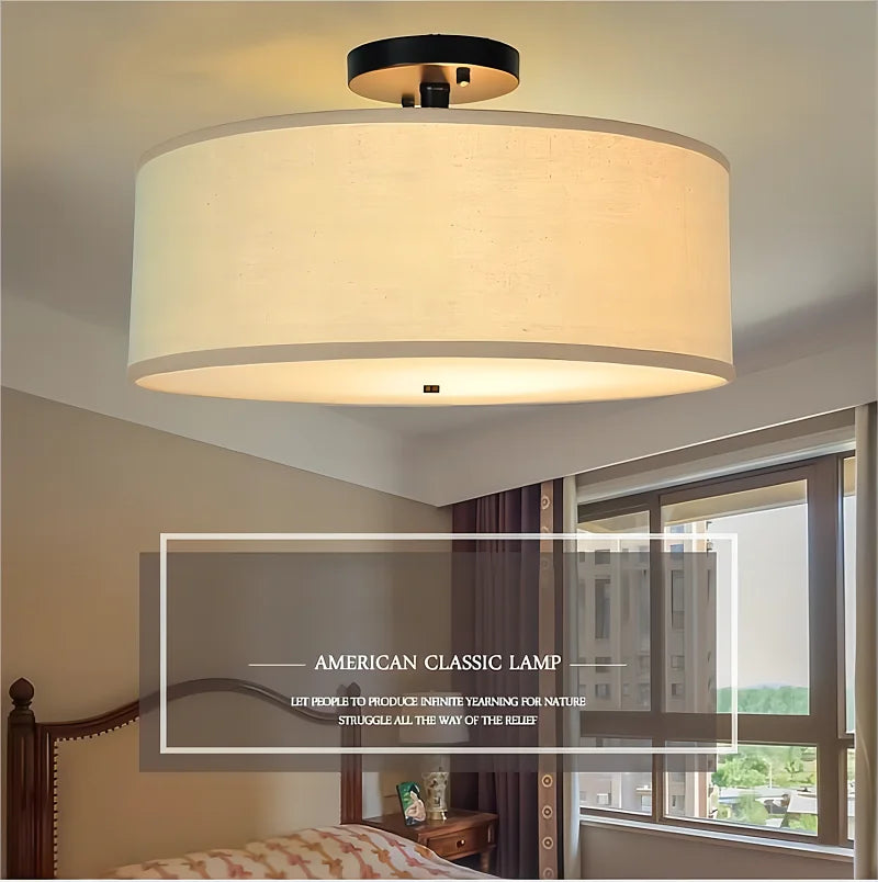 lustre led fer forgé usa semi-suspendu - vue 3 sur 6