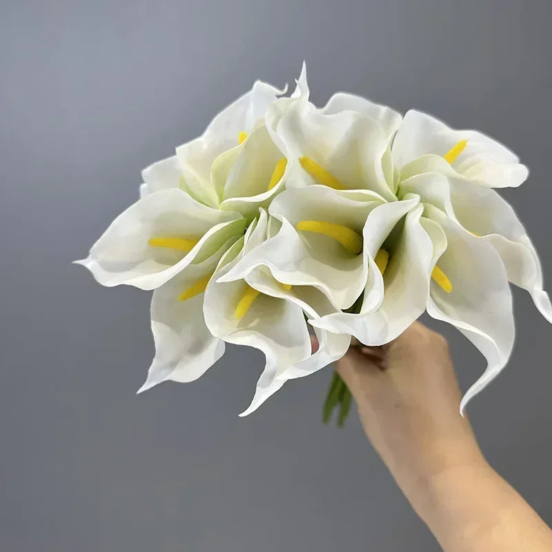lot de 2 bouquets de lys calla artificiels pour décoration de mariage