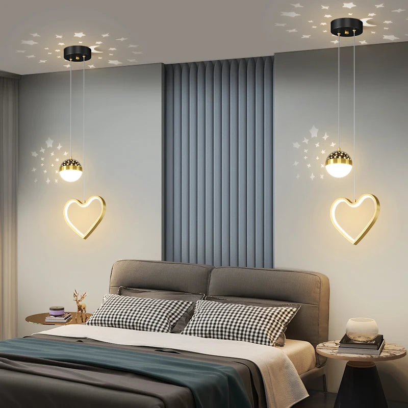lustre moderne minimaliste de luxe projection ciel étoilé - vue 7 sur 8
