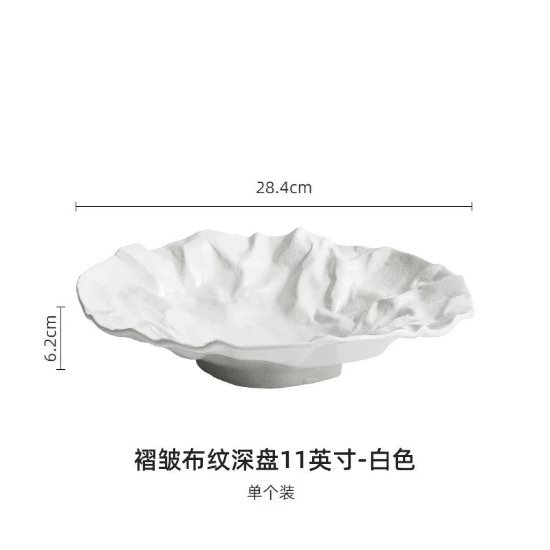 assiette creuse pliante ceramique style japonais premium maison