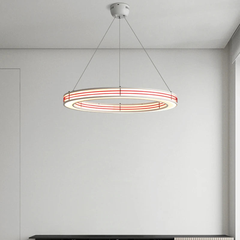 lustre art déco avec anneau pour éclairage suspendu réglable - vue 4 sur 16