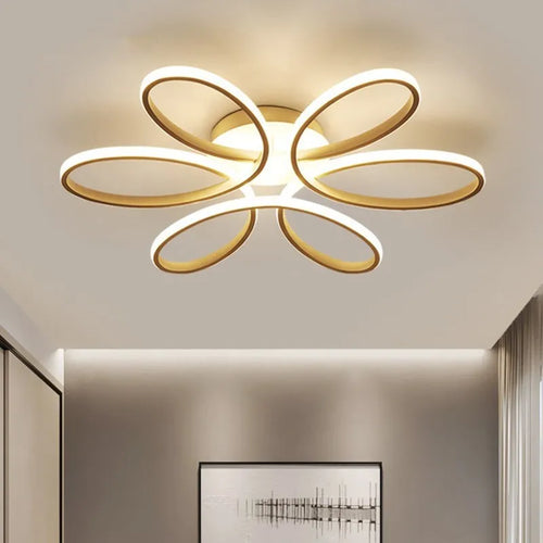 Plafonnier Led à fleurs de luxe moderne