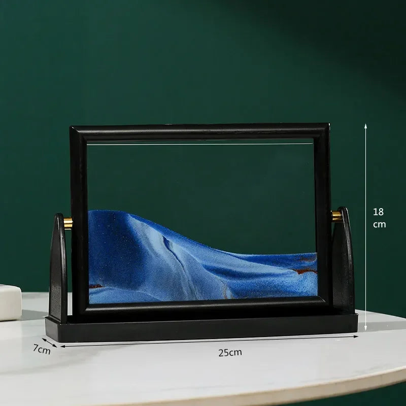paysage de sable rotatif en verre 3D créatif décoratif