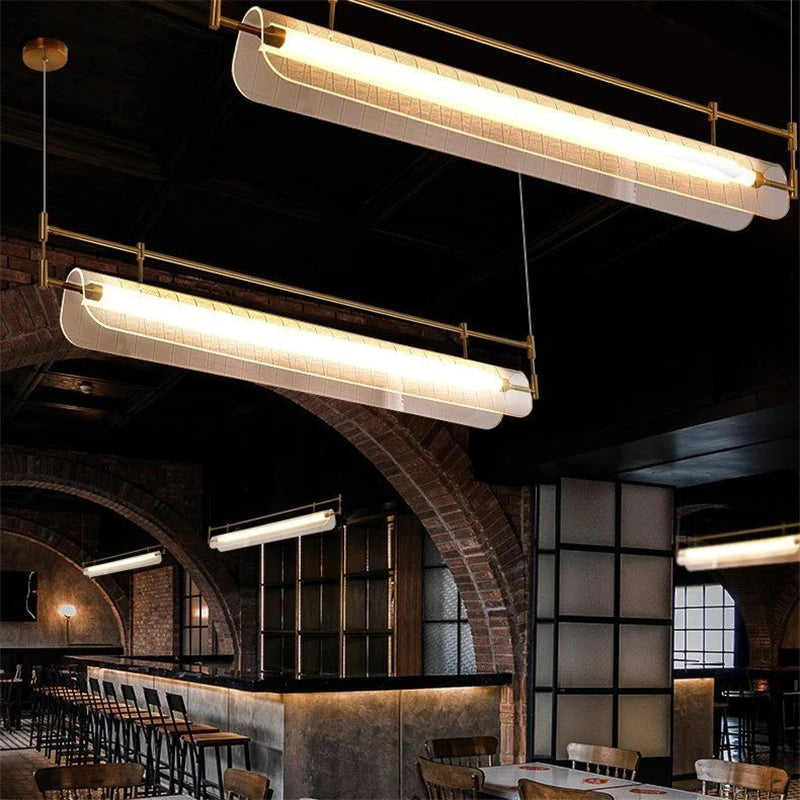 suspension minimalistes italiennes en acrylique led modernes - vue 5 sur 18