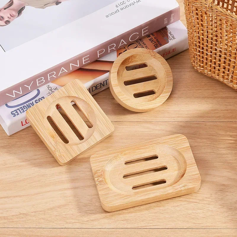 boîte à savon en bambou naturel pour salle de bain - vue 4 sur 11