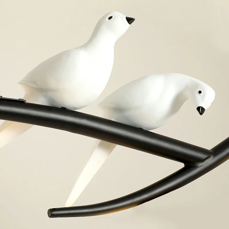lustre nordique led oiseau suspension éclairage décoratif