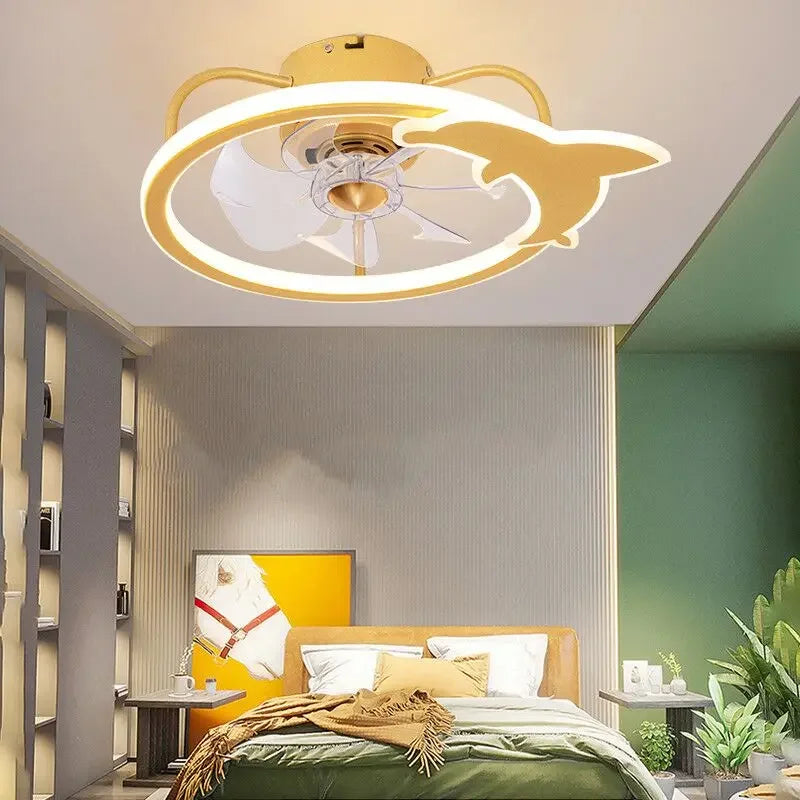 ventilateur de plafond intelligent avec lumières et télécommande - vue 7 sur 18