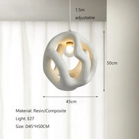 Design créatif nordique wabi-sabi suspension LED lumières Lustre Restaurant Bar décor à la maison chambre salle à manger luminaire suspendu