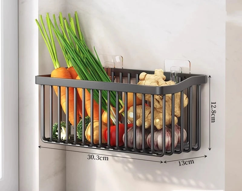 panier mural suspendu pour fruits légumes et décoration intérieure - vue 8 sur 9