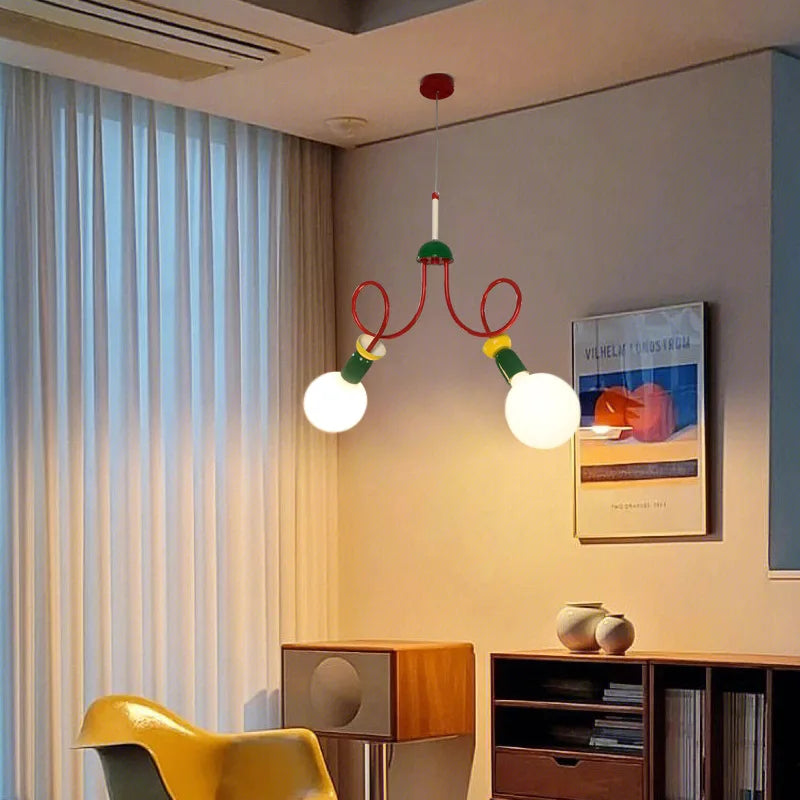 lustre design memphis coloré pour chambre enfant - vue 6 sur 9