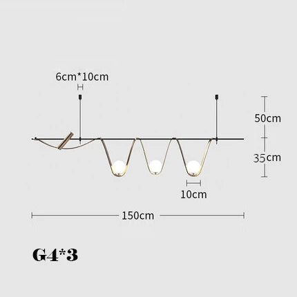 suspension créative minimaliste à led pour éclairage intérieur