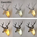 applique murale moderne en bois de cerf avec lumière led décorative