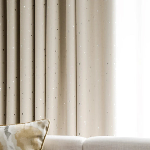 Rideau occultant plissé motif enfant salon chambre balcon