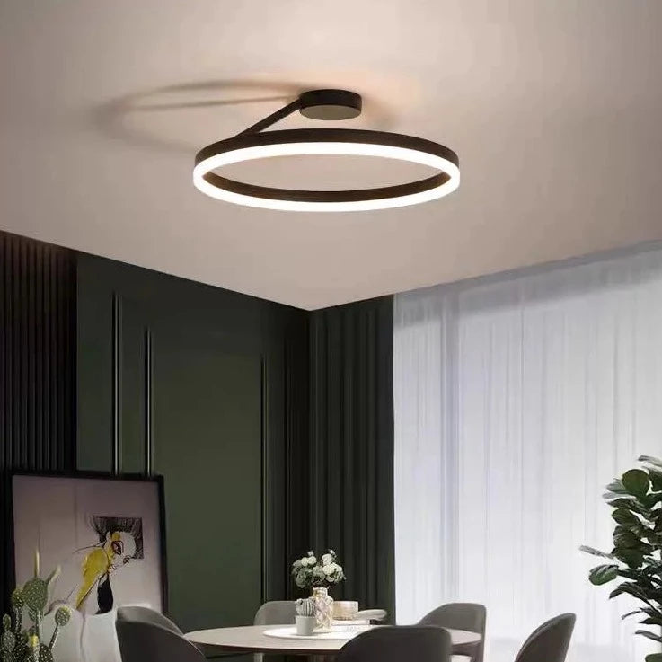 Lustre Led rond moderne à intensité variable - vue 3 sur 9