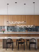 Italian designer art LED restaurant chandelier modern living room irregular long bar counter, dining table lighting fixtures