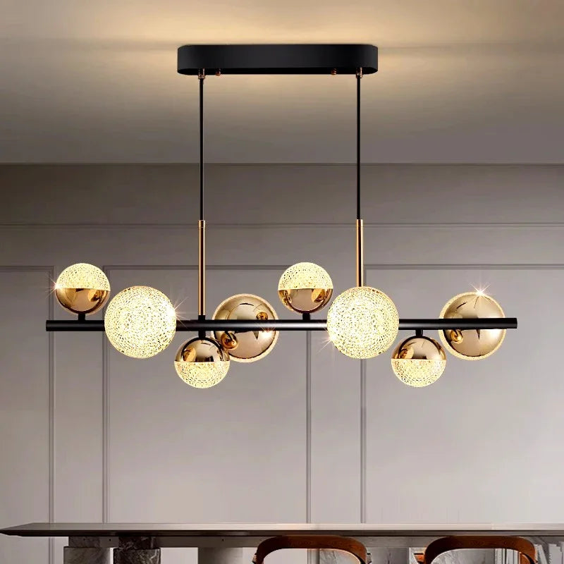 lustre moderne en verre led pour décoration intérieure - vue 2 sur 8