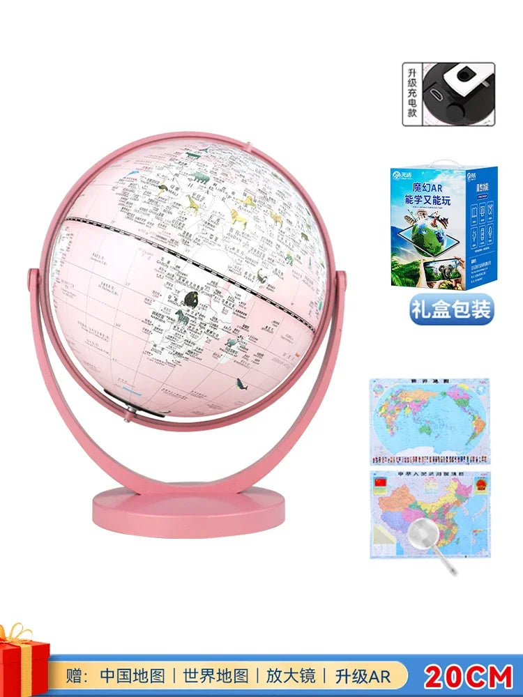 globe lumineux éducatif carte du monde décoration géographie - vue 15 sur 19