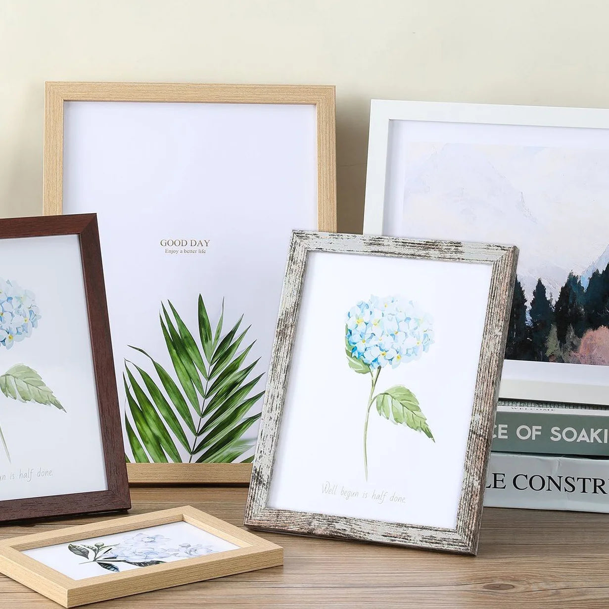 cadre photo en bois à suspendre pour décoration et cadeaux