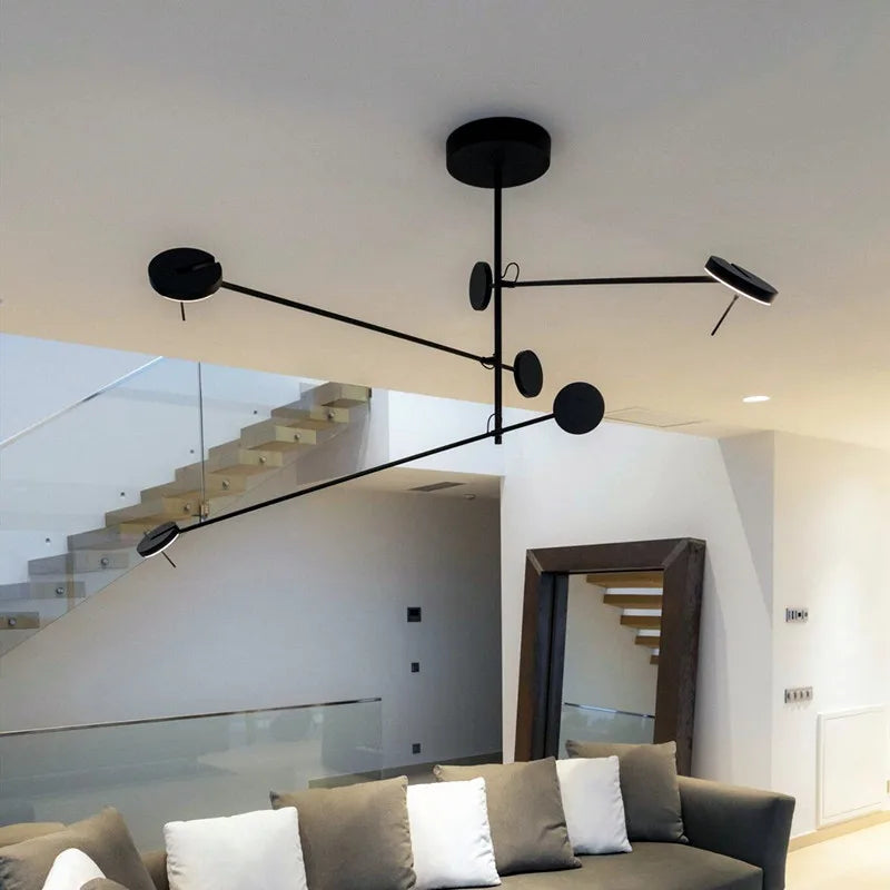 lustre design moderne minimaliste rotatif pour décoration intérieure