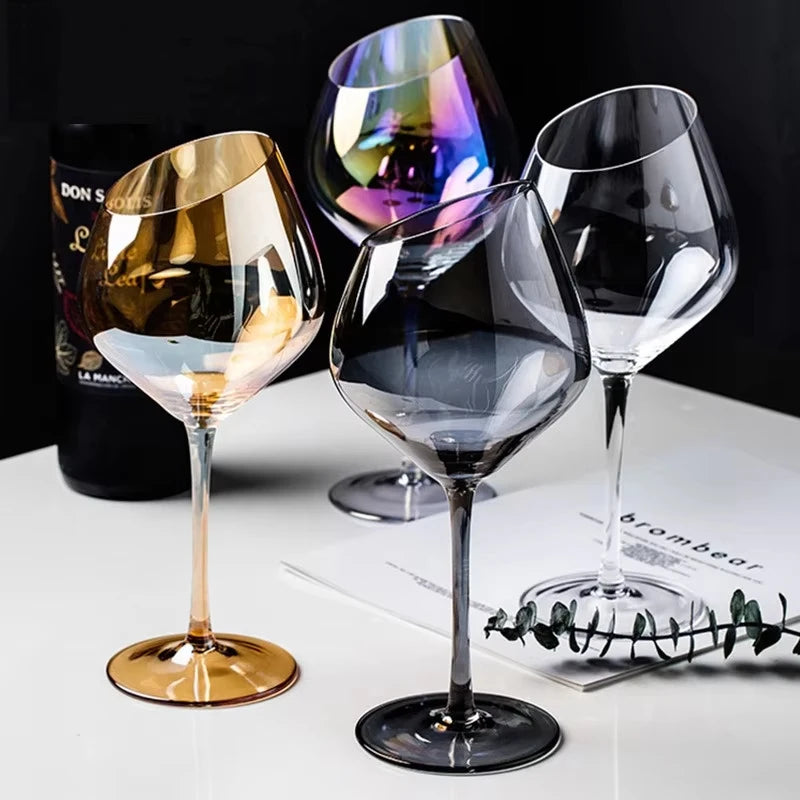 Verres champagne biseautés style nordique effet changeant - vue 4 sur 7