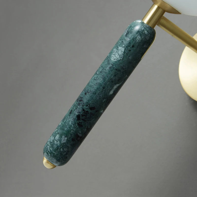 Lampe de chevet en marbre vert italien - vue 7 sur 9
