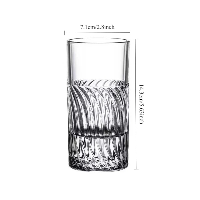 Verre cocktail hockey design original fond epais