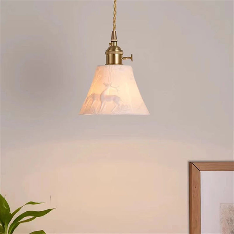plafonnier moderne rustique céramique abat-jour suspension design loft