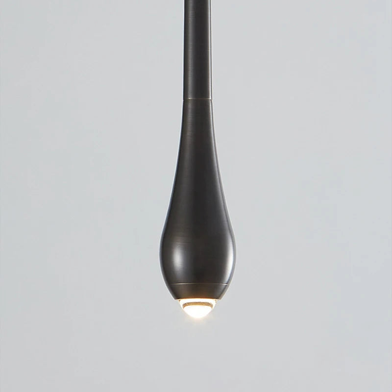 lampe led suspendue en laiton design moderne 3 intensités variables - vue 6 sur 8