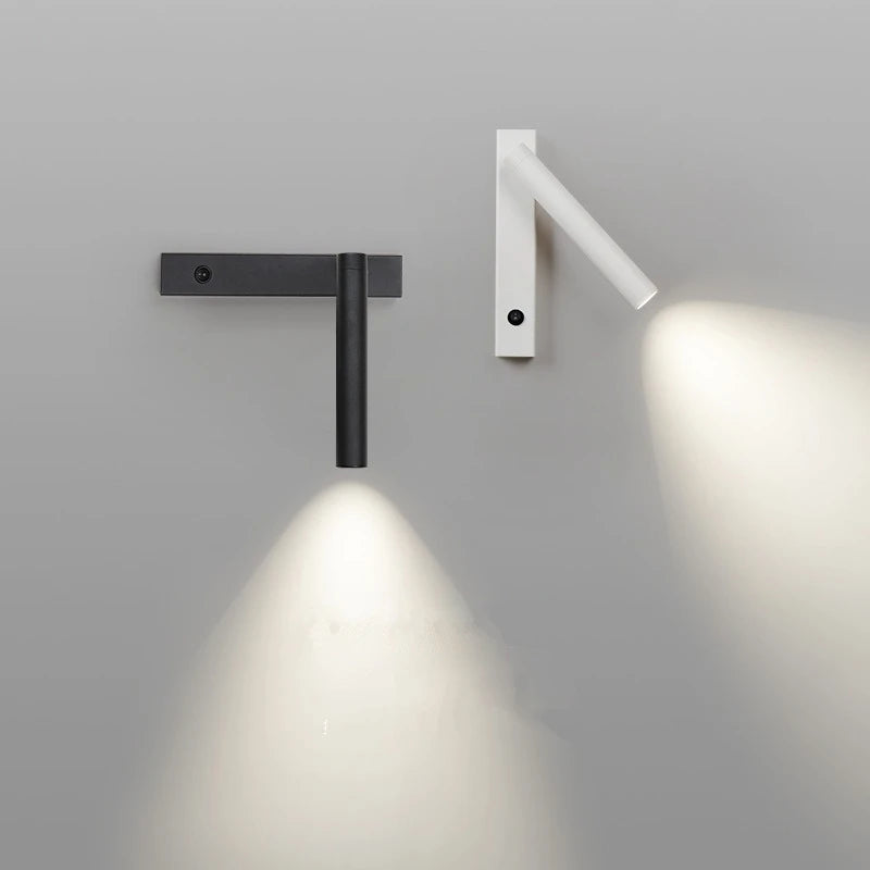 applique murale led minimaliste rotative et réglable avec interrupteur - vue 2 sur 8