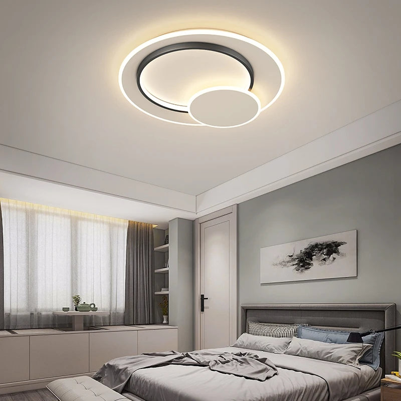 lustre circulaire moderne lumières pour éclairage intérieur décoratif - vue 5 sur 10