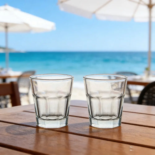 Lot de 2 petits verres cocktail transparents