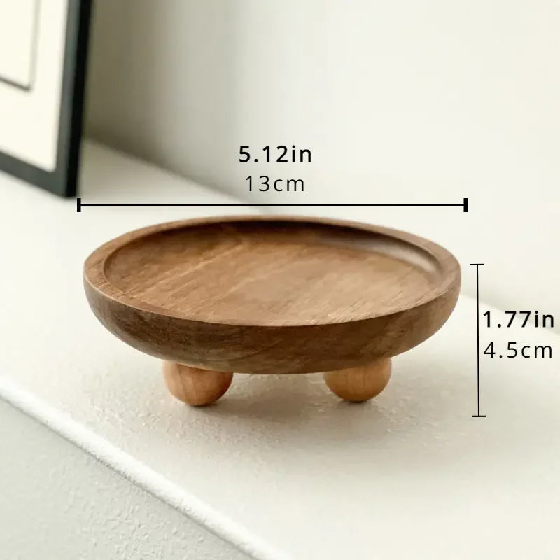 plateau en bois multifonctionnel pour rangement et décoration - vue 5 sur 7