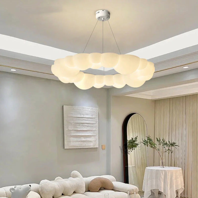 Nordique créatif nuage nuances suspension lumières moderne plafond lustre salon chambre enfants chambre décor LED plafonnier - vue 4 sur 13