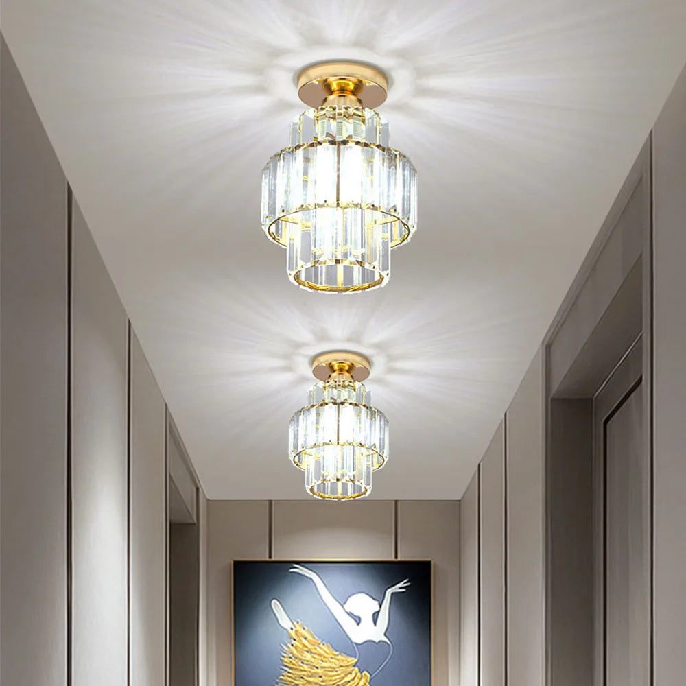plafonnier en cristal k9 moderne pour décoration intérieure élégante - vue 3 sur 6