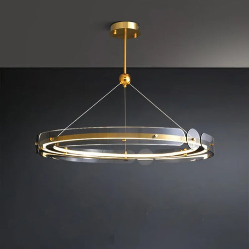 SANDYHA minimaliste nordique lustre circulaire verre cristal salle à manger salon décoration de la maison chambre grenier escalier éclairage