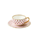 Tasse café porcelaine style nordique anse dorée