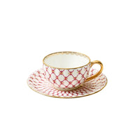 Tasse café porcelaine style nordique anse dorée