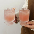 Verre carré dépoli style moderne pour boissons froides