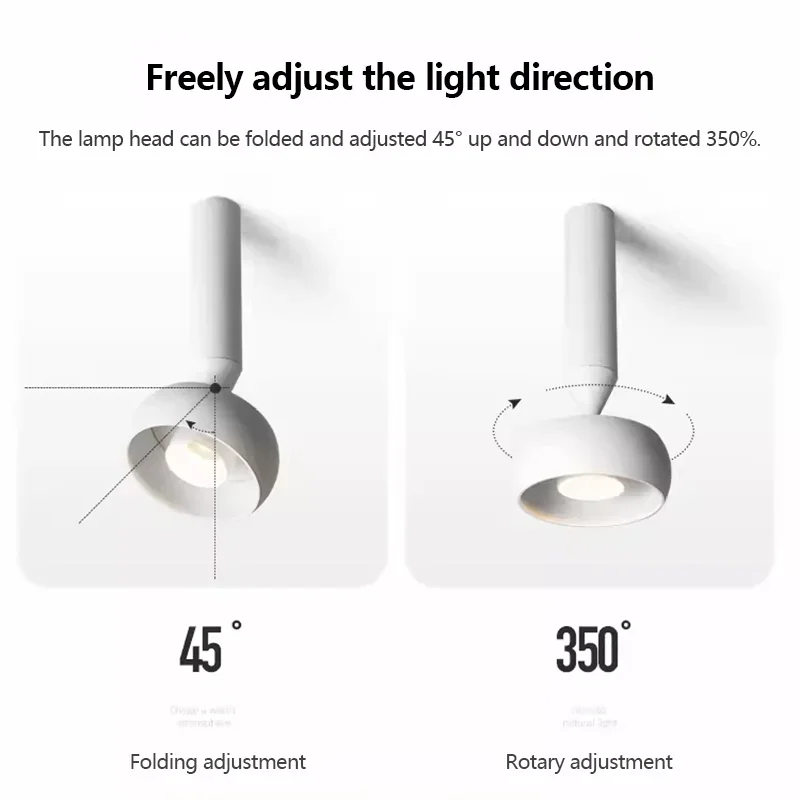 projecteur led rotatif réglable pour entrée allée décor spot
