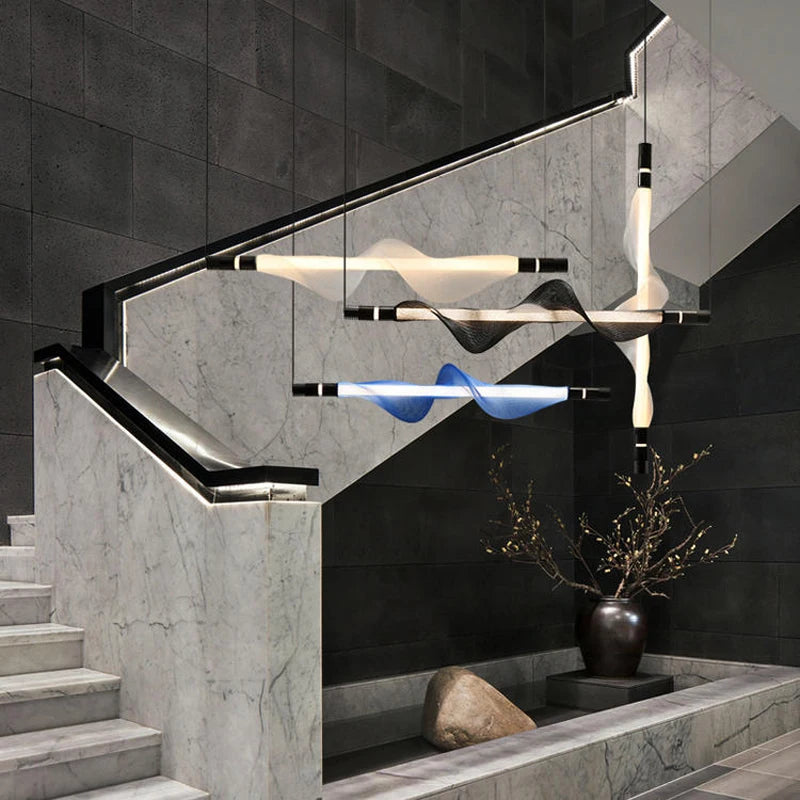 lustre design led acrylique tendance éclairage moderne 2024 - vue 11 sur 18