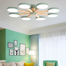 Plafonnier Led en bois au design moderne